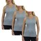 3-Pack Women's Regular Fit Cotton Blend Ribbed Tank Tops - Soft Breathable, Gym & Lounge Wear (M-2XL)